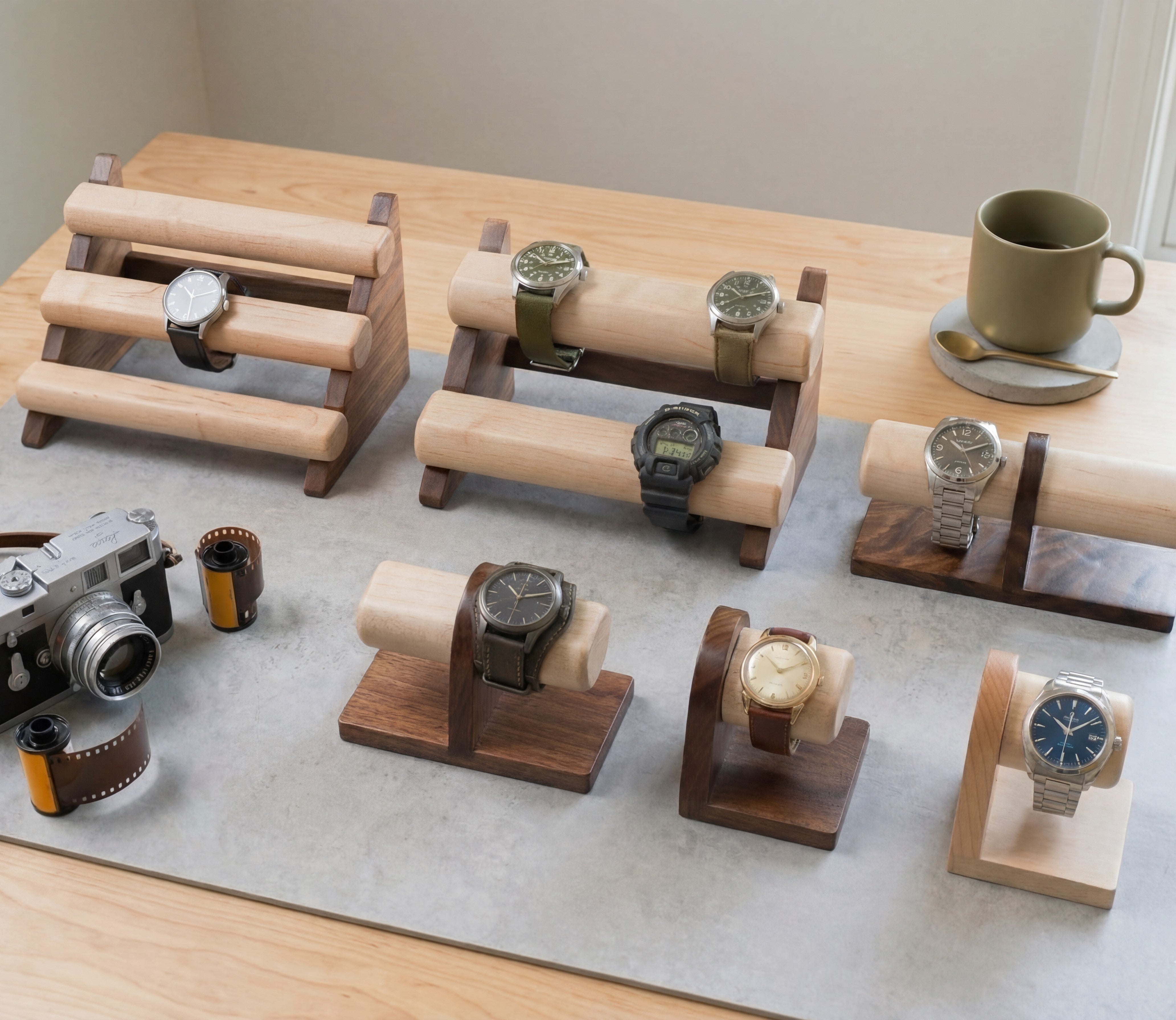 Timestand Collection - Wood Watch Displays | Form & Grain